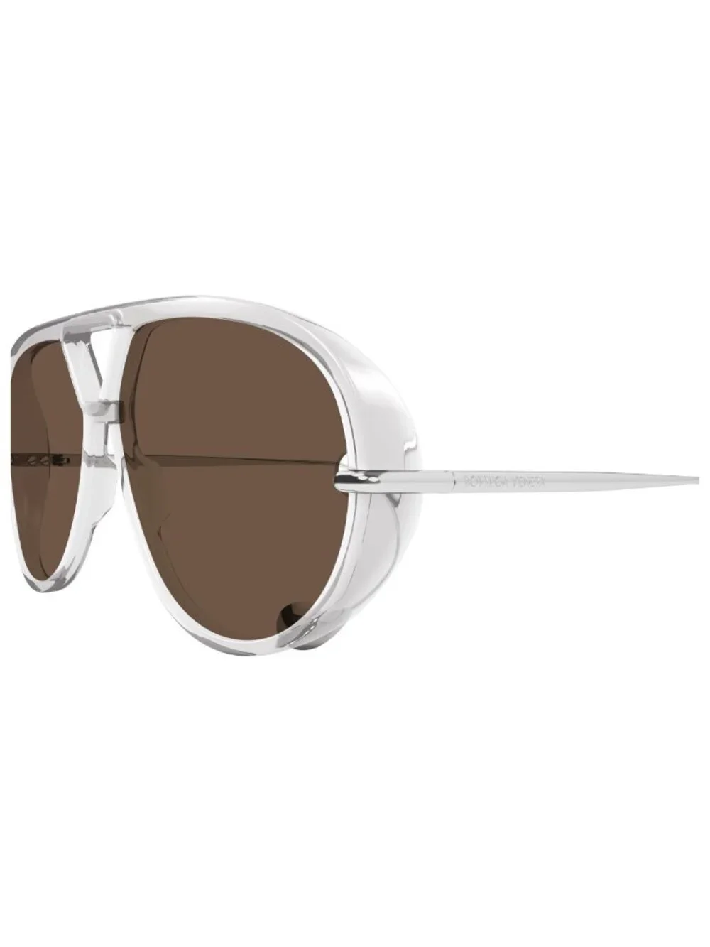 New Bottega Veneta Women's Sunglasses Grey Square Brown Lens Acetate Frame 009